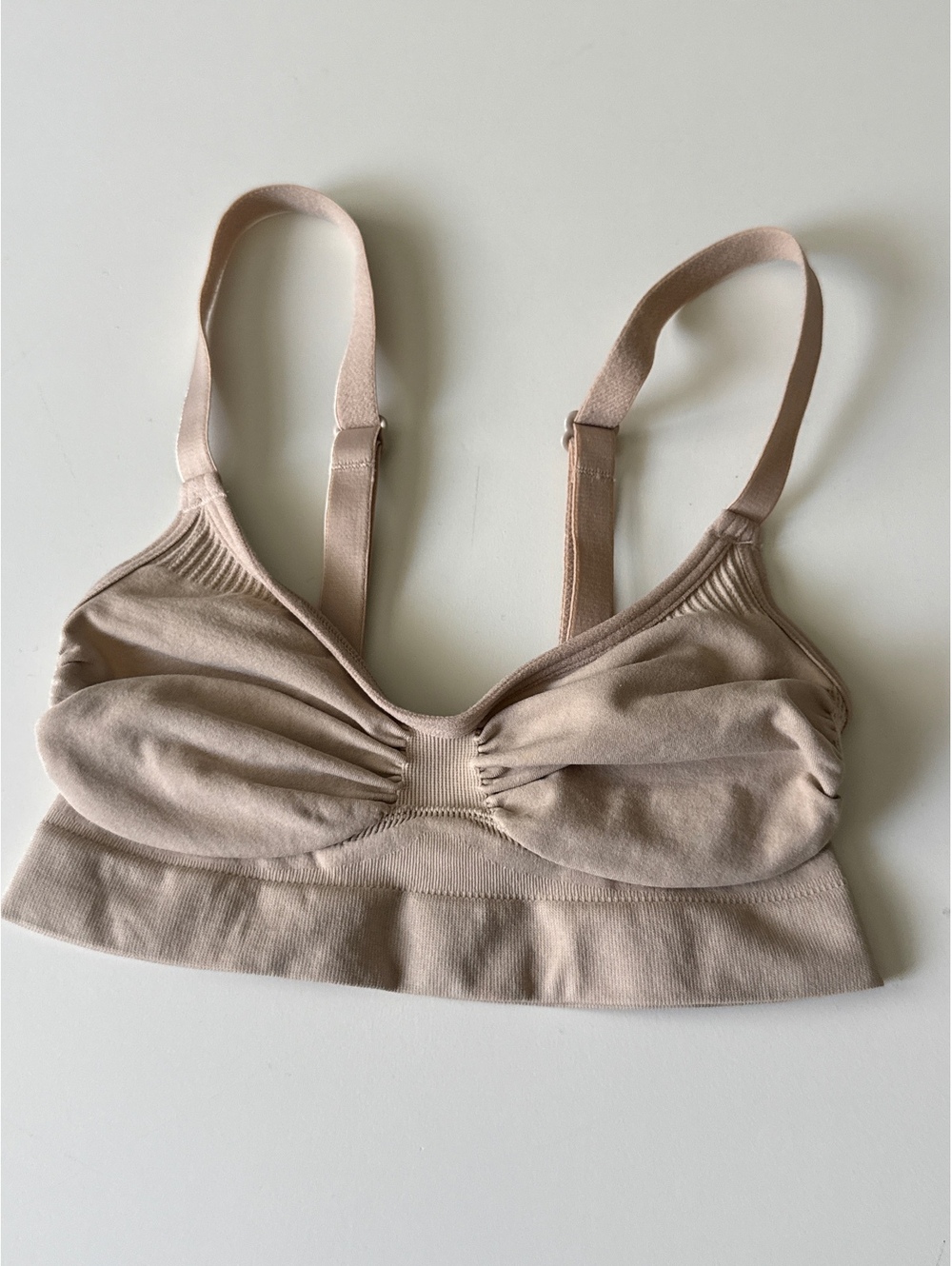NEW Skims sculpting low back seamless bralette pullover bra beige Size XXS